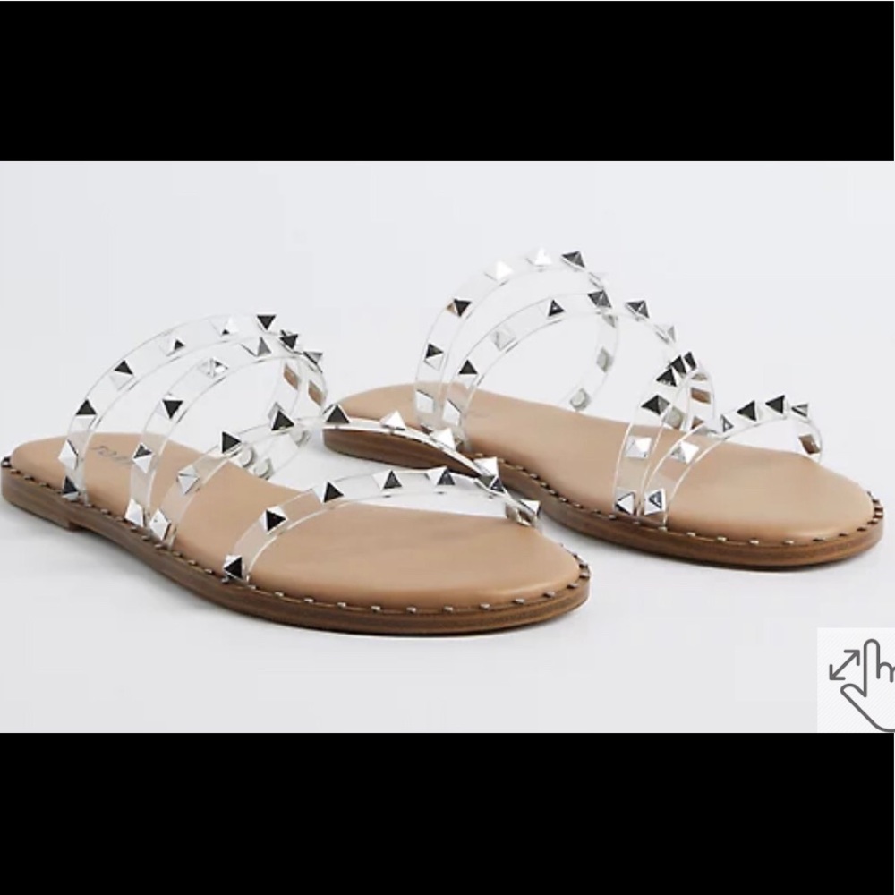 TORRID STUDDED STRAP SANDAL - CLEAR PVC (11 WW)- Worn once